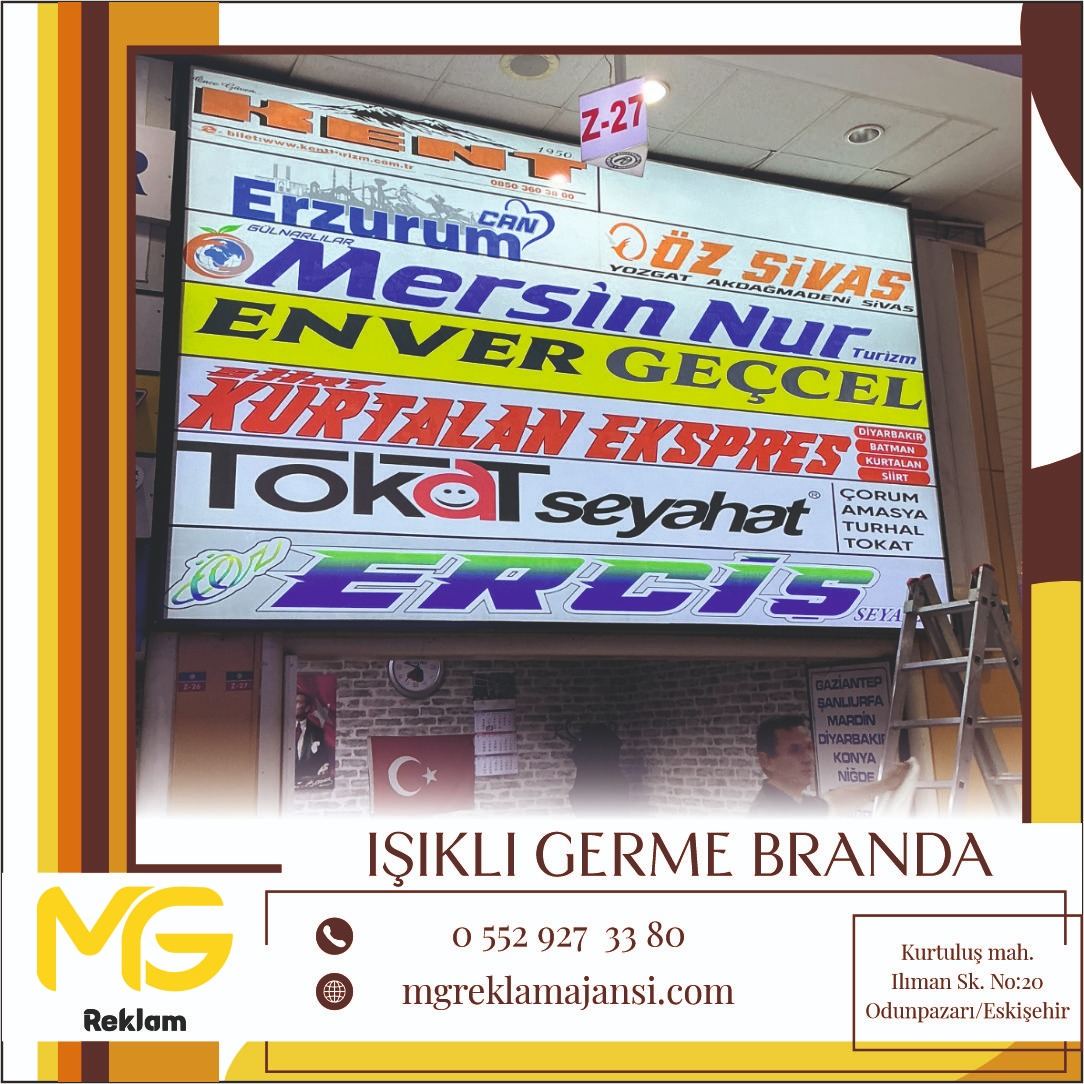 Işıklı Germe Branda - MG Reklam Ajansı, Eskişehir
