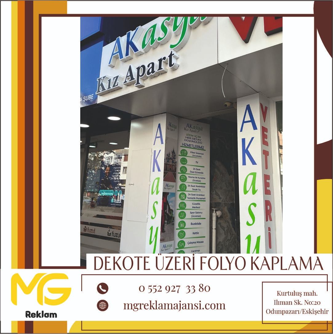 Dekote Üzeri Folyo Kaplama - MG Reklam Ajansı, Eskişehir